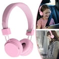 thumbnail image 1 of Kids Headphones, Wired Earphone for Boys Girls, 3.5mm Foldable Headset Suitable for Smartphones, Tablets, Pink, 1 of 7
