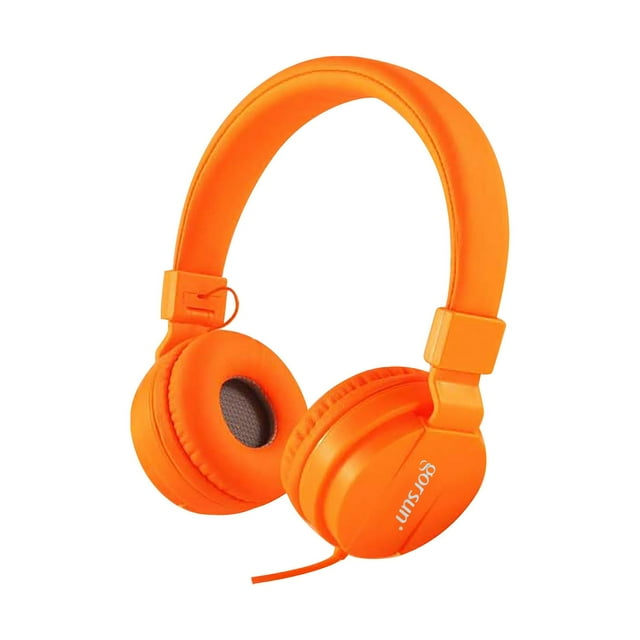 Kids Headphones,Wired Foldable On-Ear Headphones, Soft Ear Cushion, Volume Limit, 3.5mm Audio, Portable Wired Headset for School/Tablet/PC