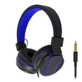 thumbnail image 1 of Kid Headphones, Cord Headphones Wired Headphone for Kid with Microphone Control Folding On-Ear 3.5mm Headset for Kids, Girls, Boys, Children Foldable Headsets for School Tablet (Black/Blue), 1 of 6
