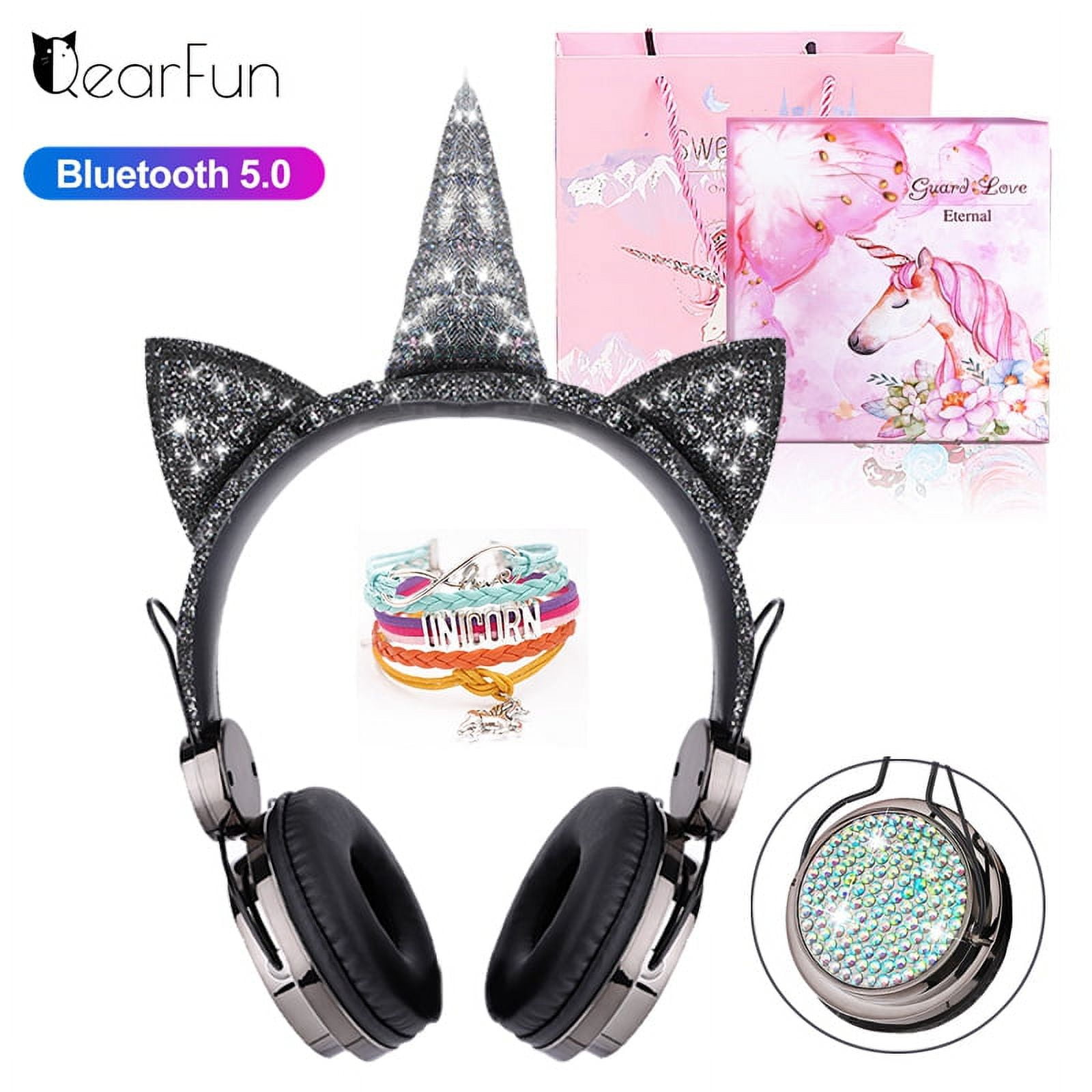 Kids Headphones, Wireless Headphones for Kids Unicorn Headphones for Girls Bluetooth Headphones