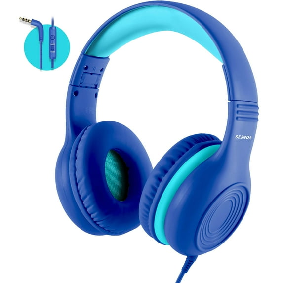 Kids Headphones with Microphone, Foldable Wired Headphones with Deep Bass, Noise Isolation for Smartphone Computer Laptop MP3/4