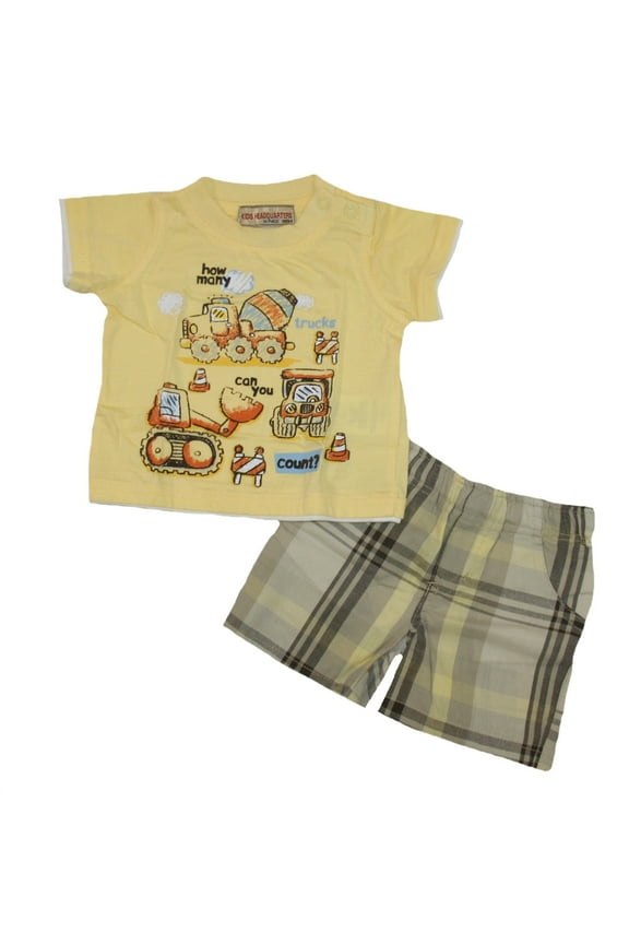 Baby Boys' Construction 2 Piece T-Shirt & Short Set (3-6 Months)