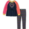 thumbnail image 1 of Kids Headquarters Girls 4-6X Heart Raglan Legging Set, 1 of 2