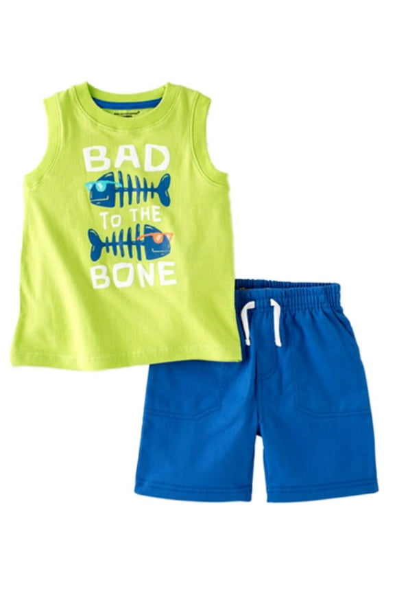 Infant Boys 2 Piece Bad To The Bone Tank Top & Shorts 12m