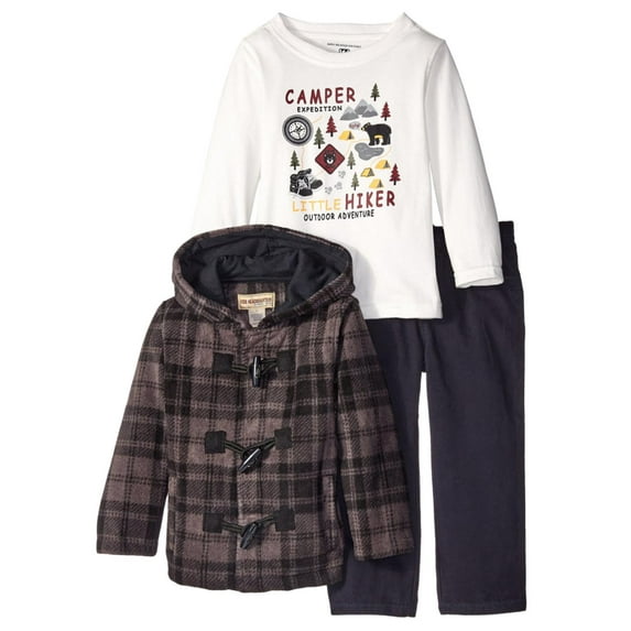 Kids Headquarters Infant Boys 3 Piece Camp Shirt Pants & Hooded Jacket 24m