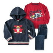 Kids Headquarters Infant Boys 3 Piece Race Car Outfit Pants Shirt & Jacket 18m