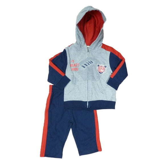 Kids Headquarters Infant Boys Football Outfit Gray Hoodie & Sweatpants Set 12m