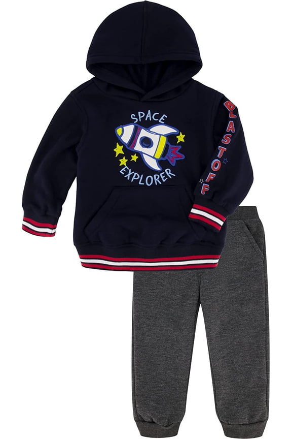 baby-boys 2 Pieces Hooded Jog Set 12 Months Navy Blazer/Granite Heather