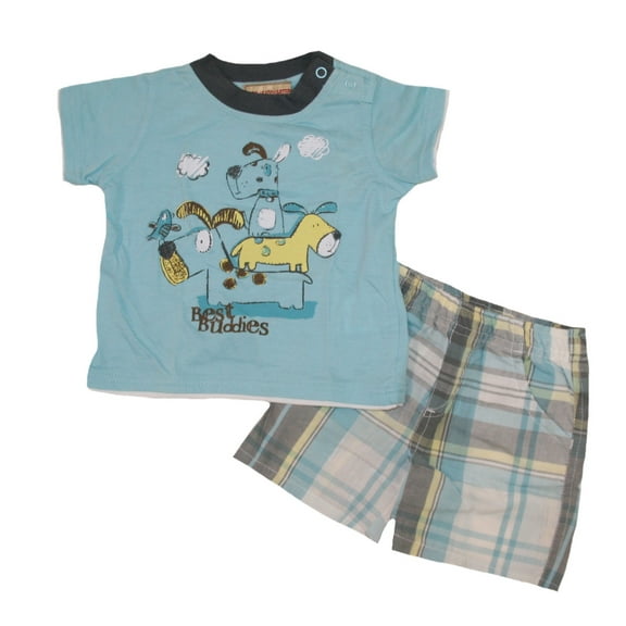 Kids Headquartesr Baby Boys' Best Buddies T-Shirt & Shorts (6-9 Months)