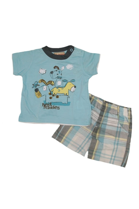 Kids Headquartesr Baby Boys' Best Buddies T-Shirt & Shorts (6-9 Months)