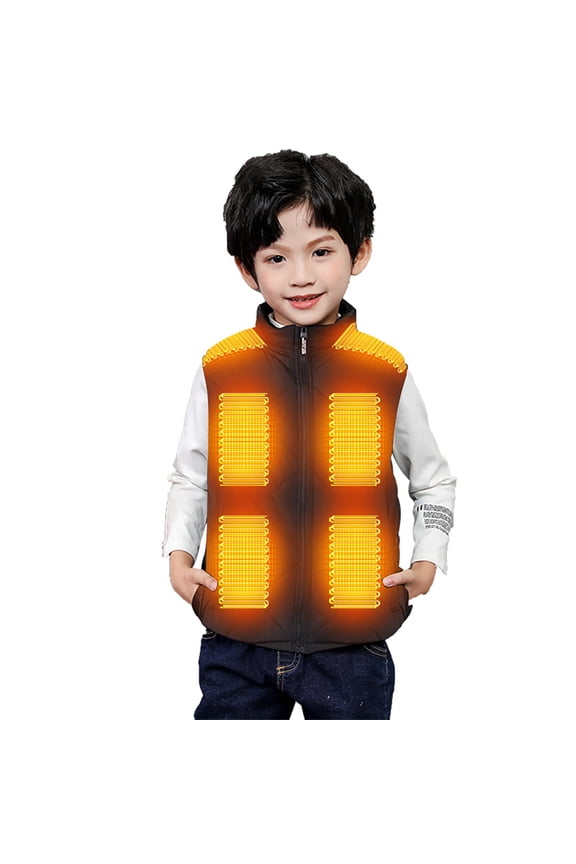 Kids Heated Vest Boys Girls Heated Gilet USB Electric Body Warmer Windproof Lightweight Outdoor Waistcoat Jacket for Boys Girls Winter Gift(Battery NOT Included)
