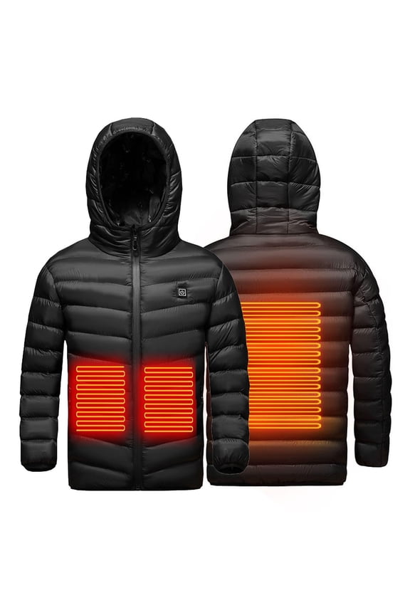 Kids Heated Vest Boys Girls Rechargeable Electric Heating Waistcoat Lightweight Down Jacket Zip up Casual Quilted Winter Coats Outerwear