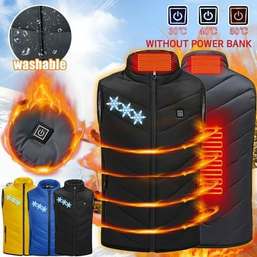 Kids Heated Vest - Boys and Girls Heating Jackets Coat 2 Heating Pads Windproof Plus Size Coat For Children Winter 2 Heated Jacket Coat 4-15 Years