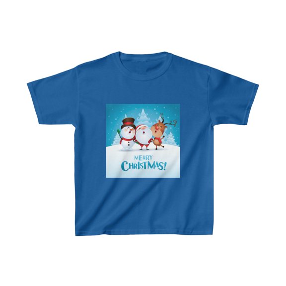 Kids Heavy Cottonâ„¢ Tee, Christmas Tess, Snow Man T-Shirt