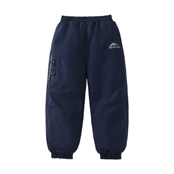 Kids Heavyweight Lined Snow Pants Windproof Water Resistant Soft Fabric Boys Girls Ages 2-13 Winter Outdoor Ski Travel Wear