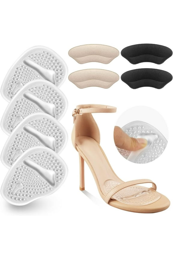 Kids Heel Grips 4 Pieces Self-Adhesive Heel Cushion Add Volume to Too Large Shoe InsertsPrevent Skin Rubbing and Blister Shoe Fit for Toddlers Girls and Boys Women A221