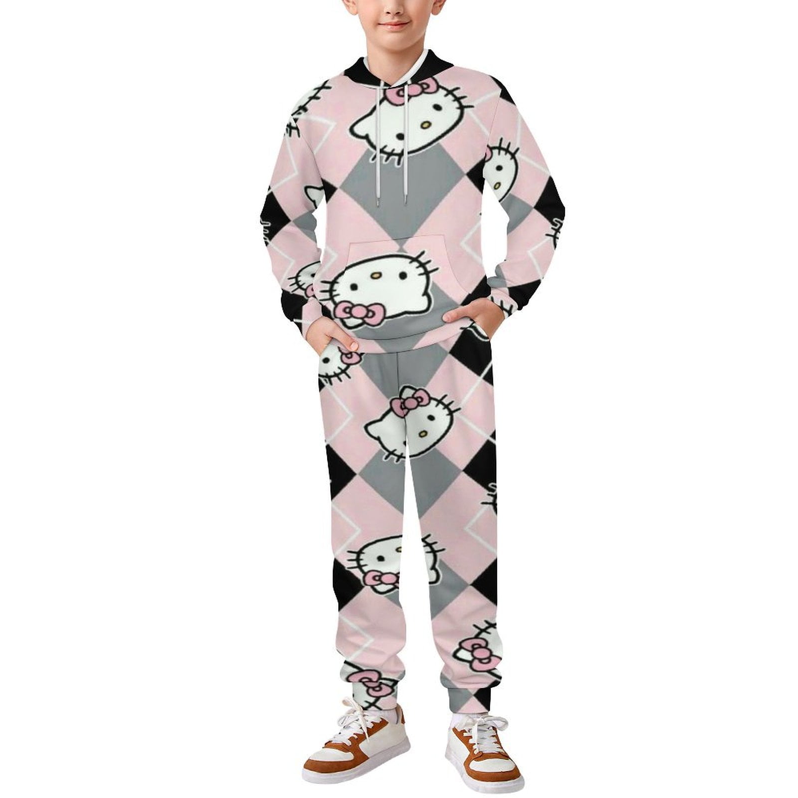 パンツ S print sweat2 toys Kids Hello Kitty Hoodie With Pant Set 3D Print Hooded