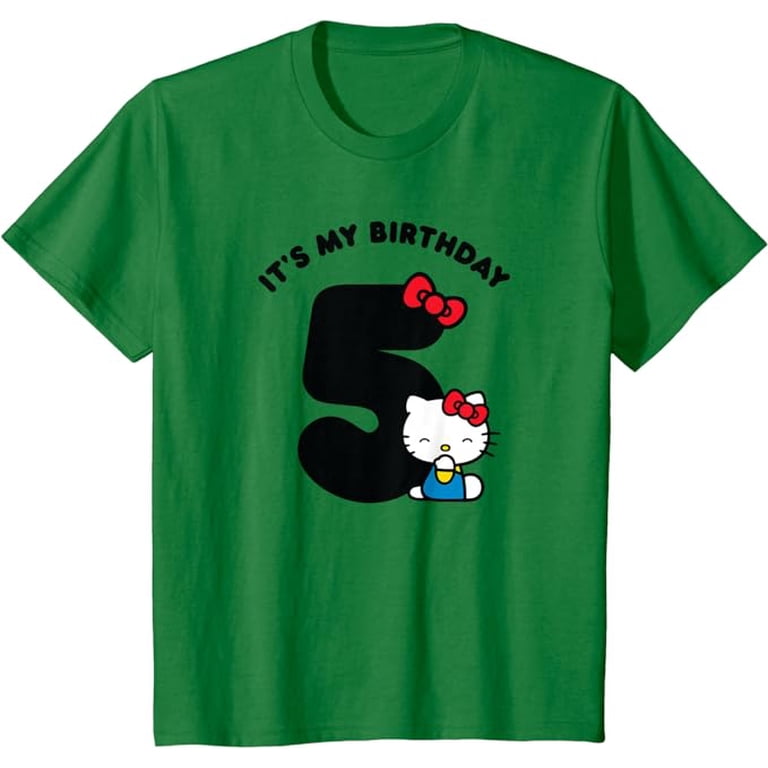 Kids Hello Kitty Its my 5th Birthday Youth T-Shirt, Cute 5 