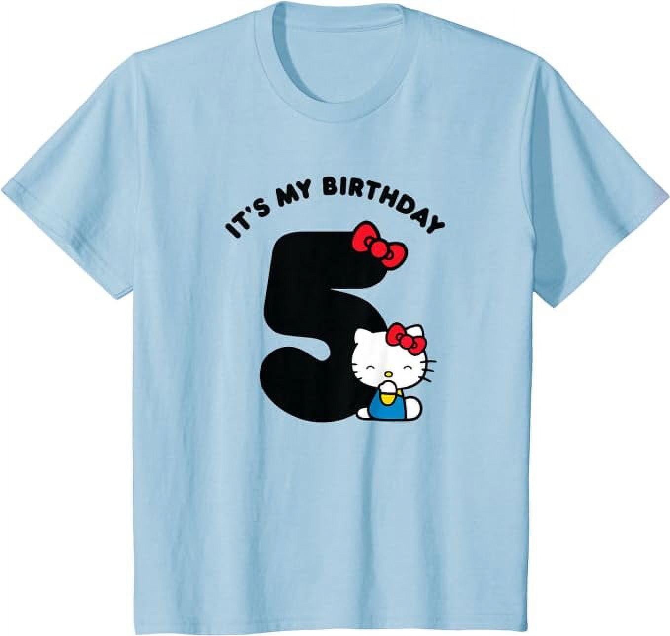 Kids Hello Kitty Its my 5th Birthday Youth T-Shirt, Cute 5 
