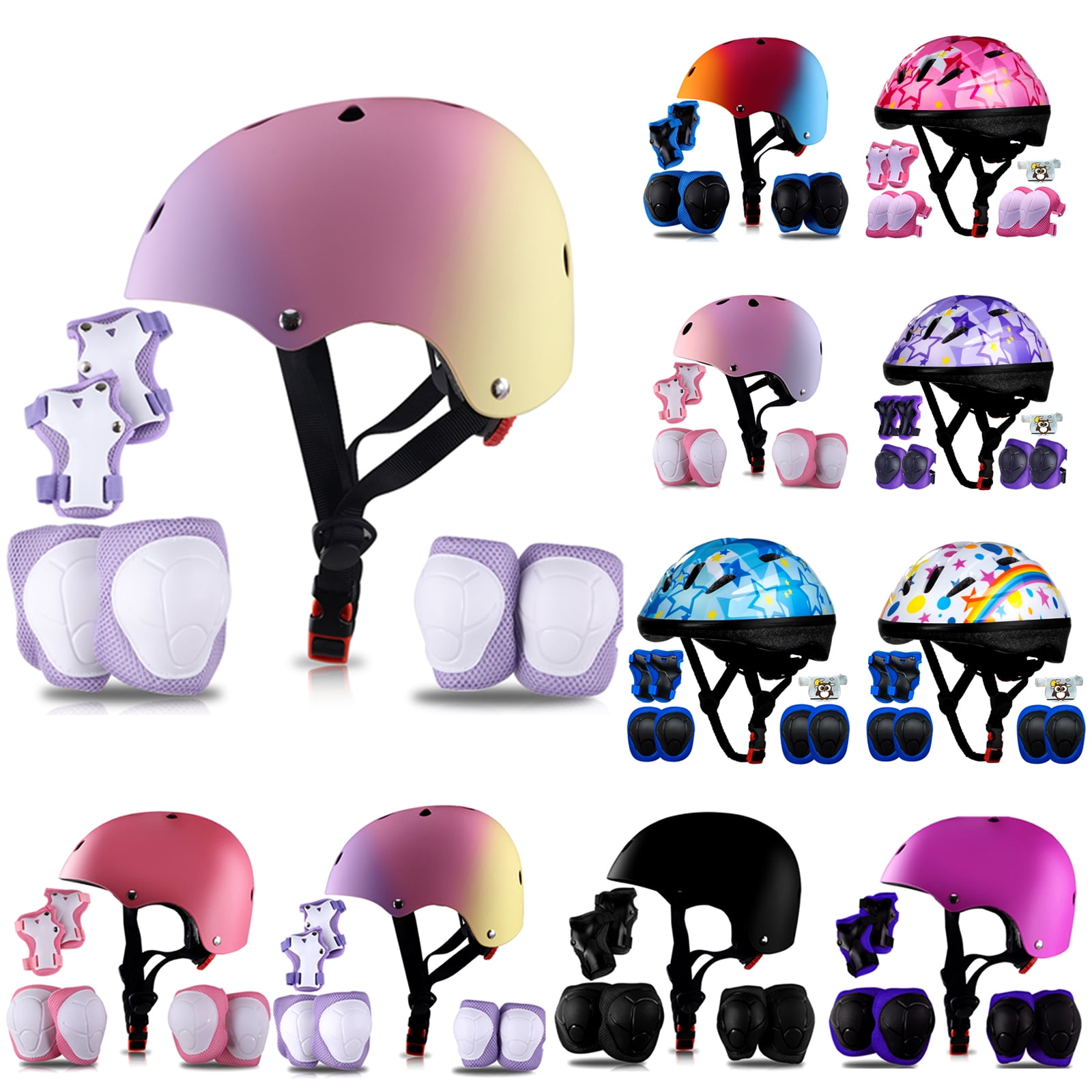 Year Old Kids Helmet, Bike Helmets For Kids 8-14 With Knee Pads