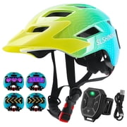 Kids Bicycle Helmet with Upgrade LED Display & Turning Stop Signals Light