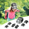 thumbnail image 1 of Kids Helmet Set under $5! Yannianjz Kids Protective Gear Set 7 Pcs, Youth Helmet with Knee Pads Elbow Pads Wrist Guards, Safety Equipment for Biking Skateboarding Scooter Roller Skating, Adjustable, 1 of 5