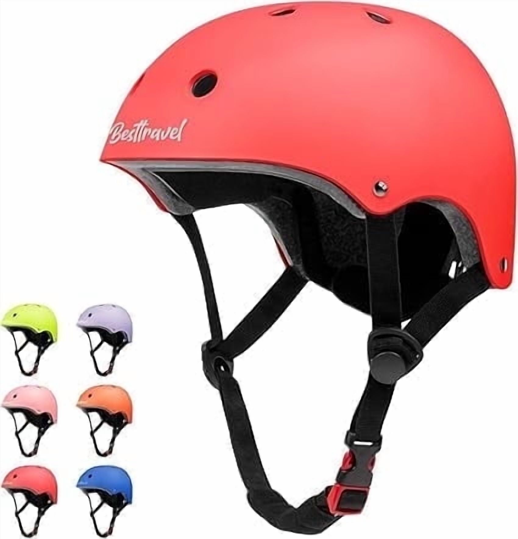 Kids Helmet, Toddler Helmet Adjustable Toddler Bike Helmet Ages 3-8 Years Old Boys Girls Multi-Sports Safety，Red