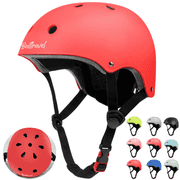 Besttravel Kids Bike Helmet, Toddler Bicycles Helmets for Ages 3-8 Years Boys Girls, Multi-Sport Kids Helmet for Bicycles Skateboarding Scooter Balance, Red