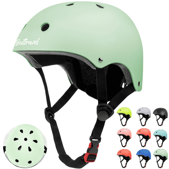 Besttravel Kids Bike Helmet, Toddler Bicycles Helmets for Ages 3-8 Years Boys Girls, Multi-Sport Kids Helmet for Bicycles Skateboarding Scooter Balance, Turquoise