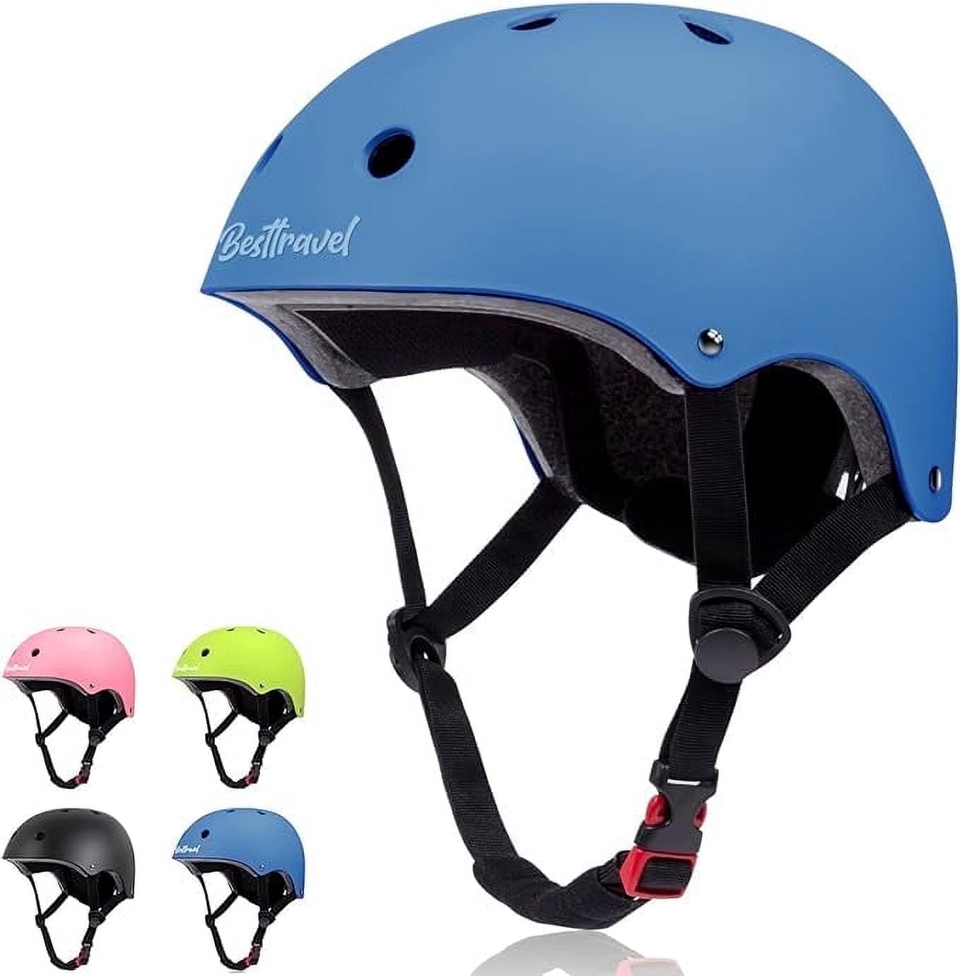 Kids Bike Helmet for Toddlers 3-8 Years, Adjustable Lightweight Multi-Sport Protection for Cycling & Skateboarding - Blue