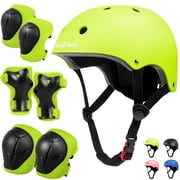 Kids Bike Helmet & Protective Gear Set for Toddlers Age 3-8, Adjustable for Cycling & Skateboarding - Yellow