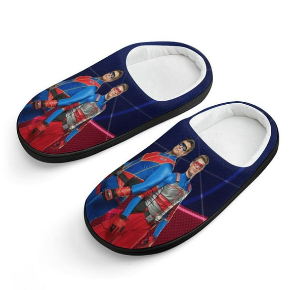 Kids Henry Danger Slippers Boys Girls Non-Slip Fuzzy House Slippers Warm Soft Plush Winter House Shoes Slip-On Shoes