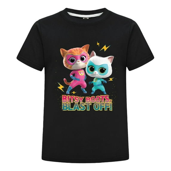 Kids Hero Cat SuperKitties Shirt for Children – Graphic T-Shirt for Boys Girls – Comfortable Summer Tee – Short Sleeve Cartoon Top – Playtime Apparel