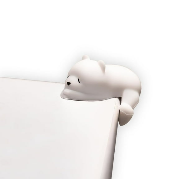 Kids Heroes Corner Protectors to Protect Babies and Children from Furniture Corners at Home, White Bear-shaped, Pack of 2