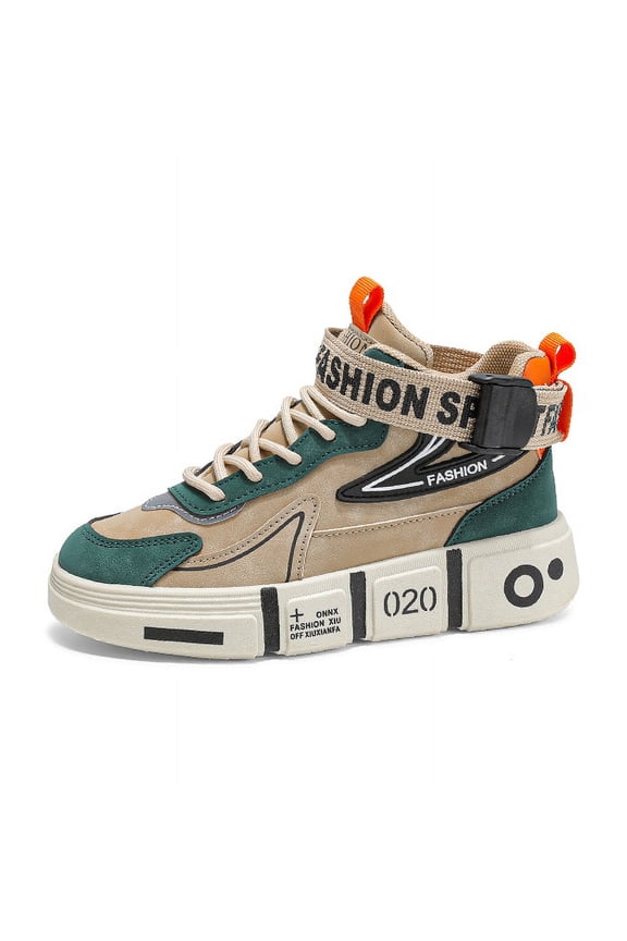 Kids High-top Sneakers Boys Girls Casual Shoes Unisex-Child Lightweight Breathable Athletic Running Walking School Shoes