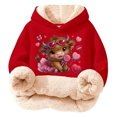 thumbnail image 1 of Kids Highland Cow Sweatshirt- Soft Lined Christmas Sweatshirts with Highland Cow Print, Cozy Warm Kids Jacket Top for Winter Outdoor Play and Holiday Activities, 1 of 5