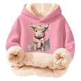 thumbnail image 1 of Kids Highland Cow Sweatshirt- Soft Lined Christmas Sweatshirts with Highland Cow Print, Cozy Warm Kids Jacket Top for Winter Outdoor Play and Holiday Activities, 1 of 5