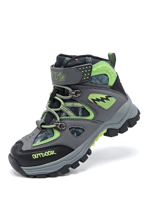 Boys Snow Boots Winter Waterproof Antiskid Boots Hiking Outdoor Shoes Booties for Unisex Kids (Little Kid/Big Kid)