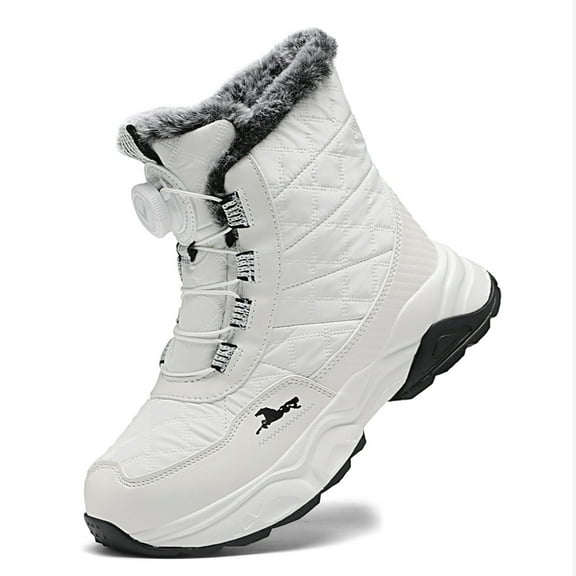 FANGFIUP Boys Hiking Boots Kids Hiking Shoes Girls Outdoor Warm Winter Snow Boots Adventure Trekking Shoes Anti-skid Sneakers Steel Buckle Durable Comfortable