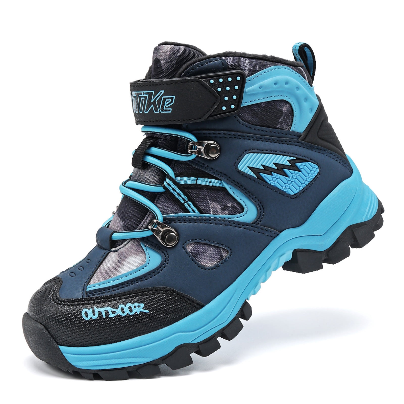FANGFIUP Boys Snow Boots Winter Waterproof Antiskid Boots Hiking Outdoor Shoes Booties for Unisex Kids (Little Kid/Big Kid)