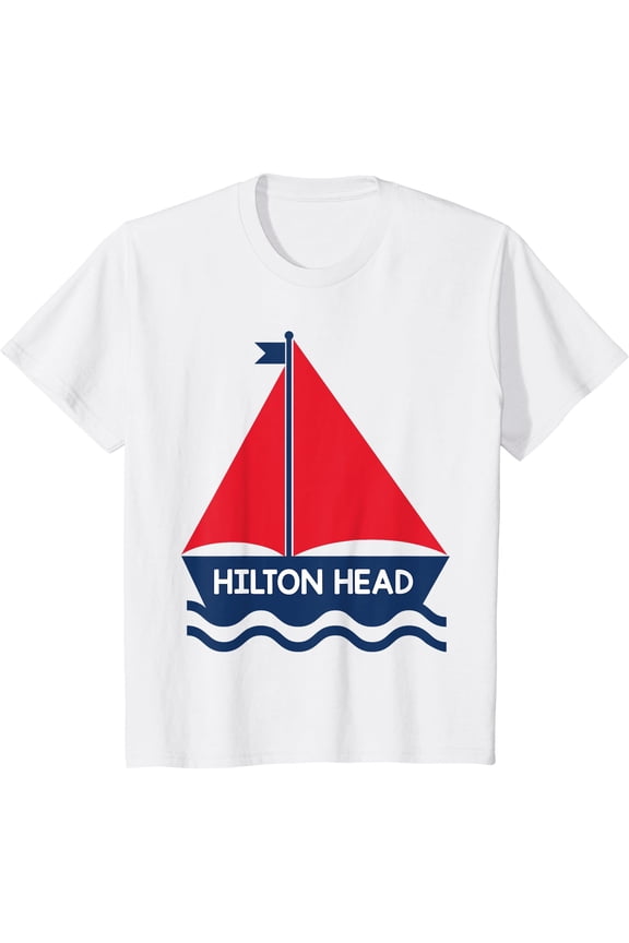 Kids Hilton Head South Carolina Sailing Boat Boys Girls T-Shirt, Unisex T-Shirt