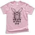 thumbnail image 1 of Kids Hip Hop Ya Don't Stop Rabbit Shirt, Youth Kids Boy Girl T-Shirt, Easter Shirt, Easter Bunny Tee, Hipster, Light Pink, Medium, 1 of 4