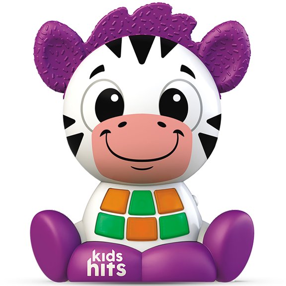 Kids Hits: Babykins Zebra - Lights & Sounds Toy, Playful Musical Tunes, Interactive Buttons, Moving Parts, ABC & Counting Play, Kids & Toddlers 2+