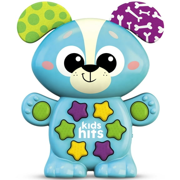 Kids Hits: Babies Musical Puppy - Blue - Interactive Lights & Sounds Learning Toy, ABCs & Counting Learning, Songs, Educational Play, Kids Toddlers 2+