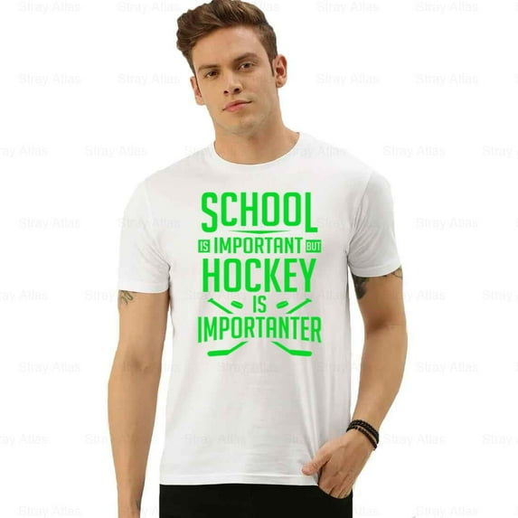 Kids Hockey Player Graphic Sports Team Boys 8-12 Youth Fan Unisex T-Shirt up to 5XL