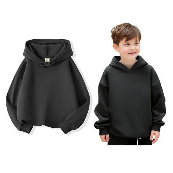 Kids Hoddies Dark Gray Hoodies Casual Long Sleeve Sweatshirts Jackets Winter Clothes Little Boy Clothes 8-9 Years