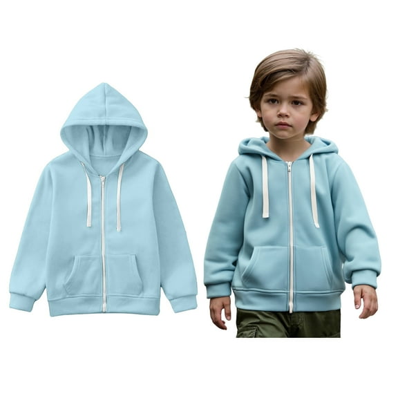 Kids Hoddies Full Zip Hoodies Long Sleeve Lightweight Pullover Tops Loose Sweatshirt Fall Clothes Boys 7-8 Years Clothes