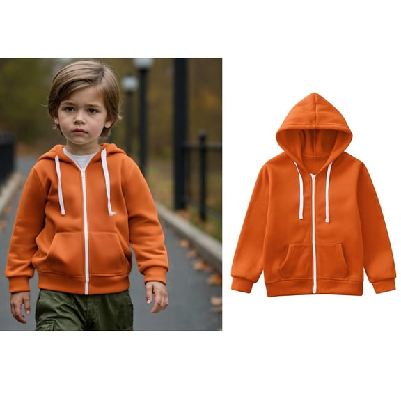 Kids Hoddies Full Zip Hoodies Long Sleeve Lightweight Pullover Tops Loose Sweatshirt Fall Winter Clothes 4-5 Years Kids Girl Clothes