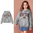 thumbnail image 1 of Kids Hoddies Kids Letter Pattern Hoodies Casual Long Sleeve Classic Hoodie Warm Fall Winter Clothes Size 5-6 Years Girls Clothes, 1 of 4