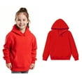 thumbnail image 1 of Kids Hoddies Kids Red Hooded Casual Long Sleeve Sweatshirts Jackets Fall Winter Clothes Girls Clothes Size 9-11 Years, 1 of 3